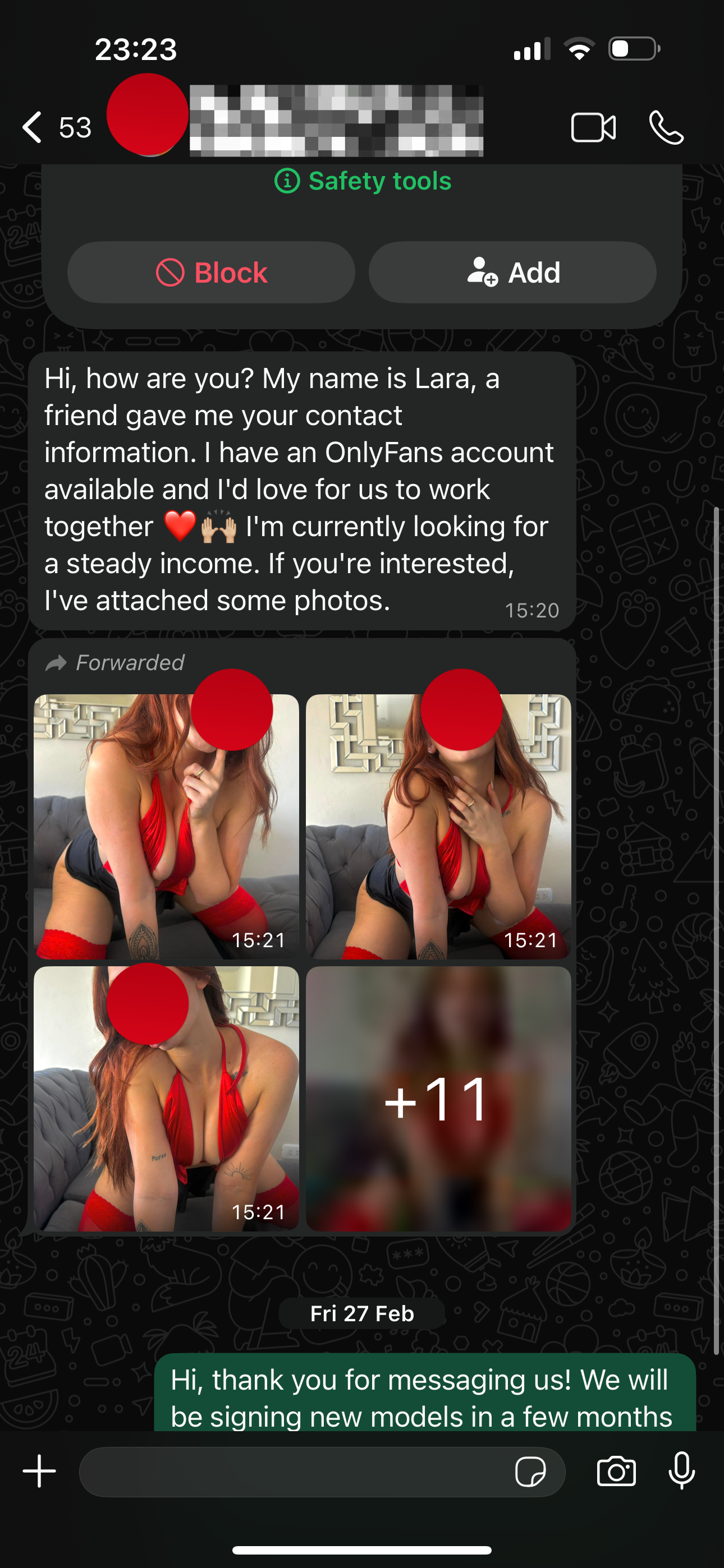 Model applying to work together